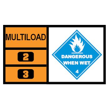 (image for) Class 4.3 Dangerous when wet